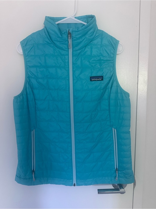 Patagonia Jackets & Blazers - Patagonia Women’s Nano Puff Vest Turquoise Aqua Blue Size Medium PrimaLoft